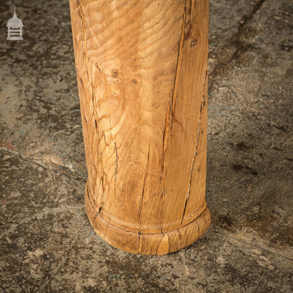 Pair of 19th C Oak Split Flanked Columns