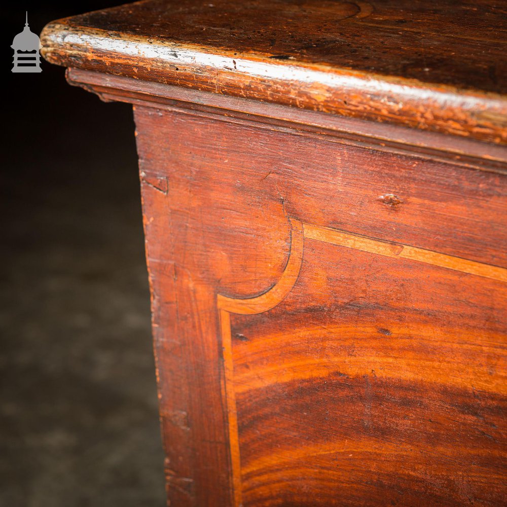 Stunning Georgian Painted Blanket Box Chest Trunk With Hidden Internal Compartment