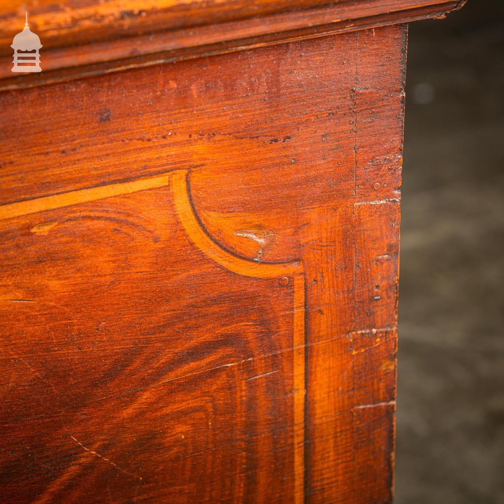 Stunning Georgian Painted Blanket Box Chest Trunk With Hidden Internal Compartment