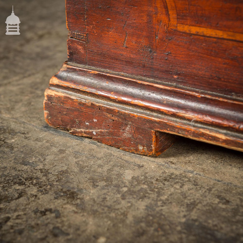 Stunning Georgian Painted Blanket Box Chest Trunk With Hidden Internal Compartment