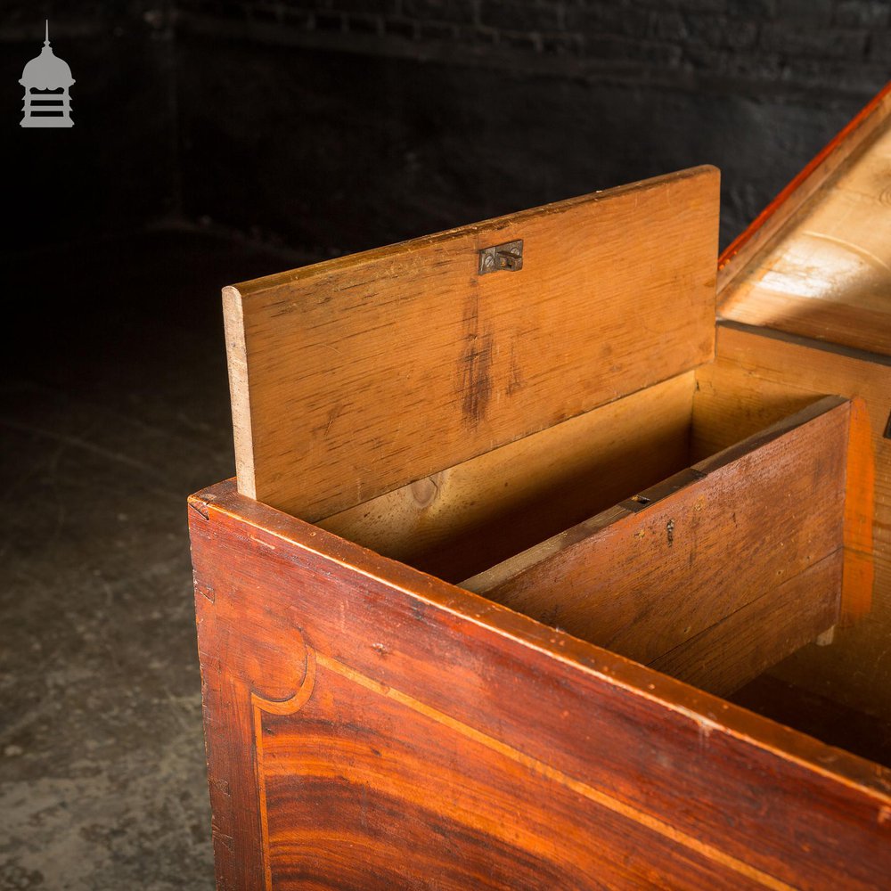 Stunning Georgian Painted Blanket Box Chest Trunk With Hidden Internal Compartment