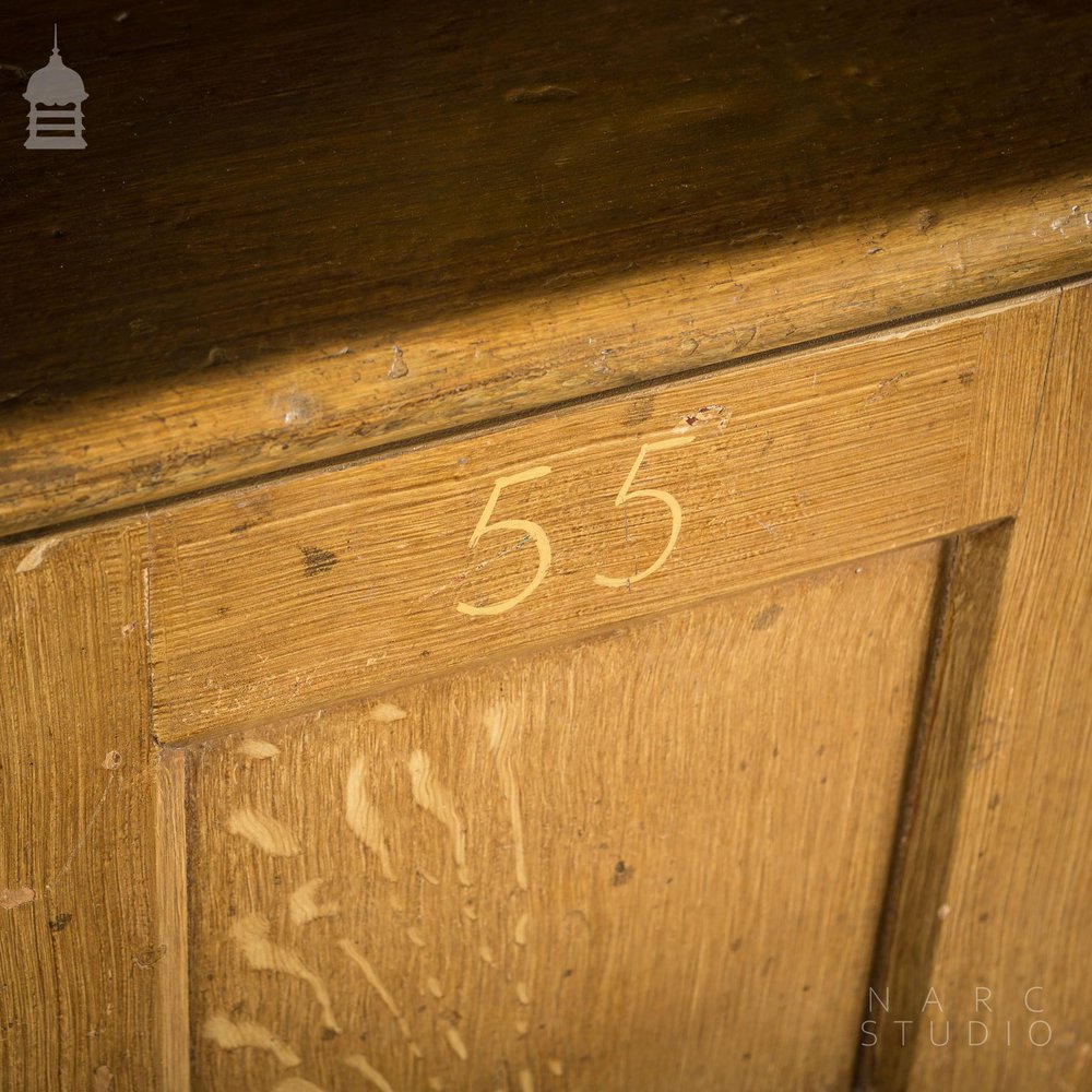 Pair of NARC Studio Scumble Glazed ‘Ebenezer Bedside Cabinets’ Built From Pew Components Dated 1868