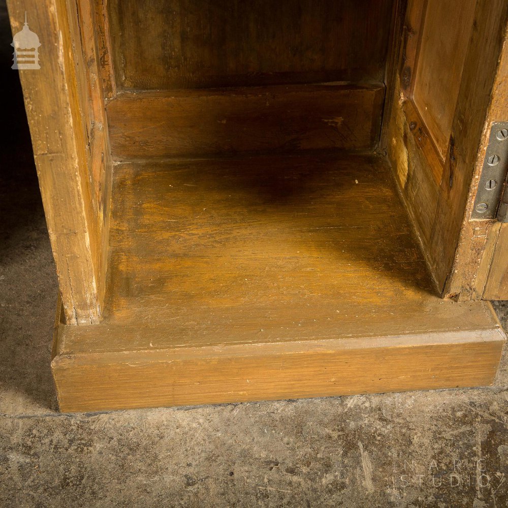 Pair of NARC Studio Scumble Glazed ‘Ebenezer Bedside Cabinets’ Built From Pew Components Dated 1868