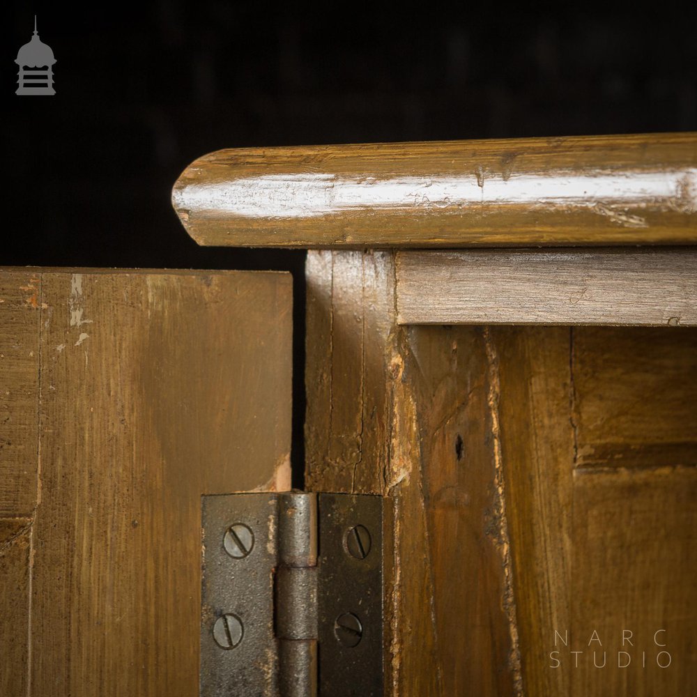 Pair of NARC Studio Scumble Glazed ‘Ebenezer Bedside Cabinets’ Built From Pew Components Dated 1868