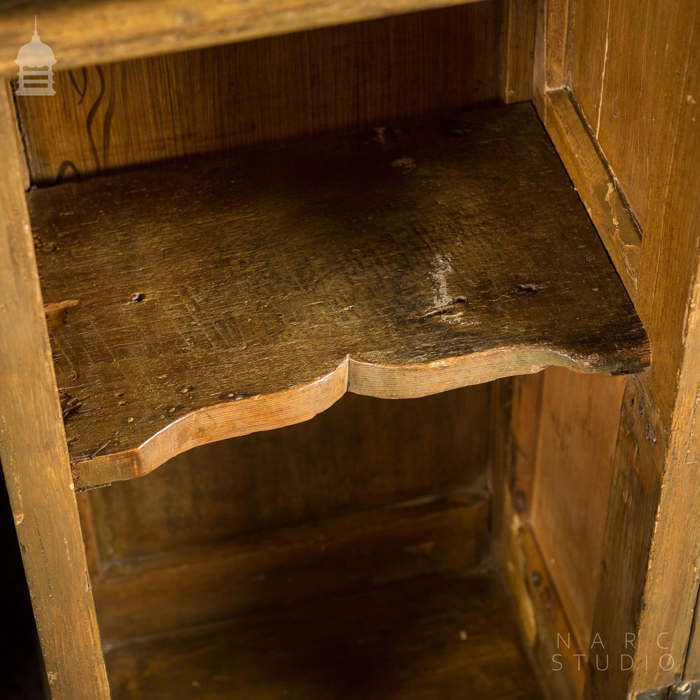 Pair of NARC Studio Scumble Glazed ‘Ebenezer Bedside Cabinets’ Built From Pew Components Dated 1868