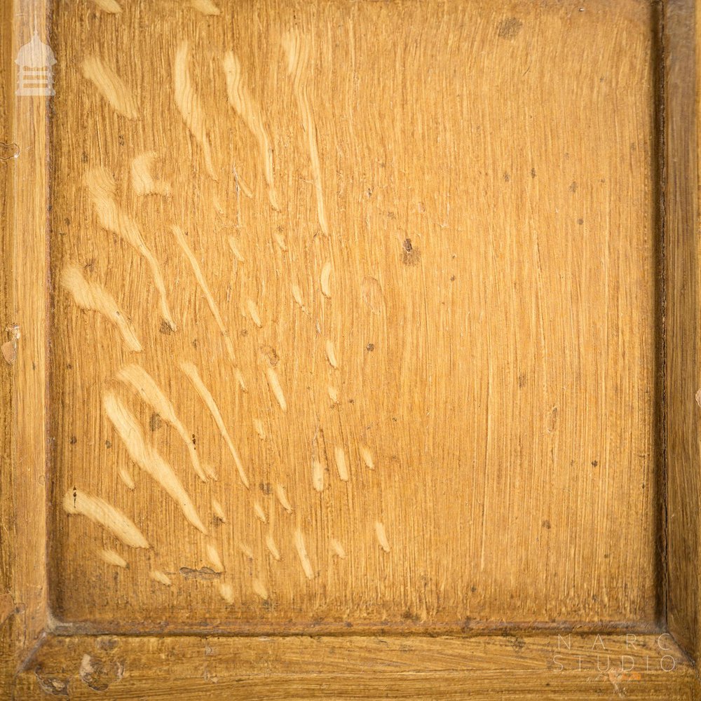 Pair of NARC Studio Scumble Glazed ‘Ebenezer Bedside Cabinets’ Built From Pew Components Dated 1868