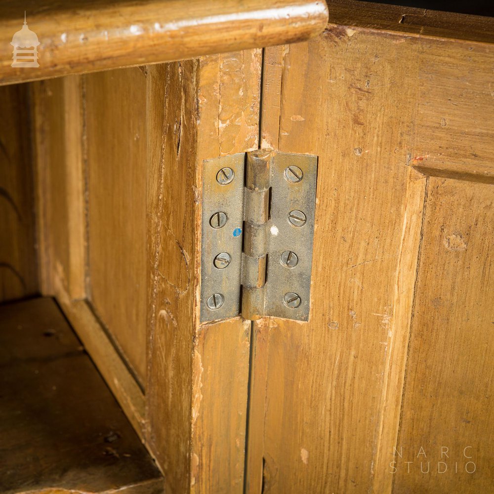 Pair of NARC Studio Scumble Glazed ‘Ebenezer Bedside Cabinets’ Built From Pew Components Dated 1868