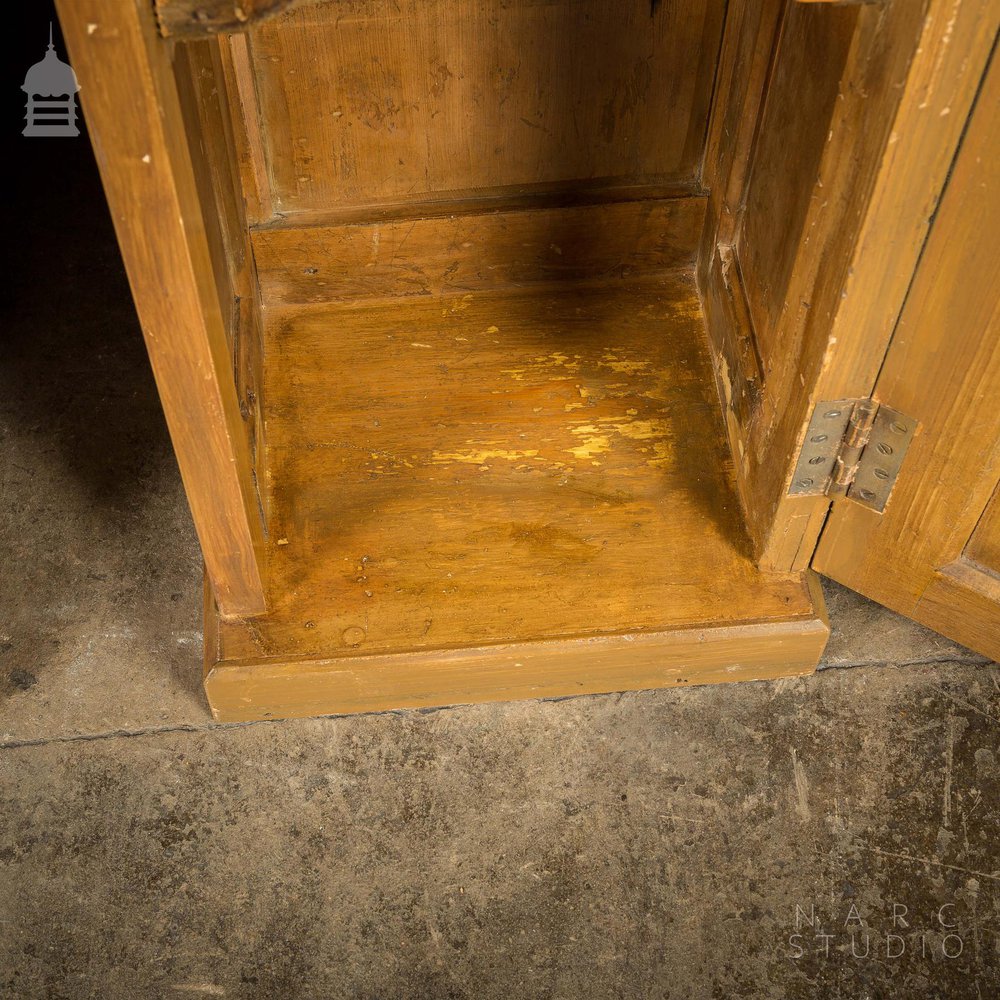 Pair of NARC Studio Scumble Glazed ‘Ebenezer Bedside Cabinets’ Built From Pew Components Dated 1868