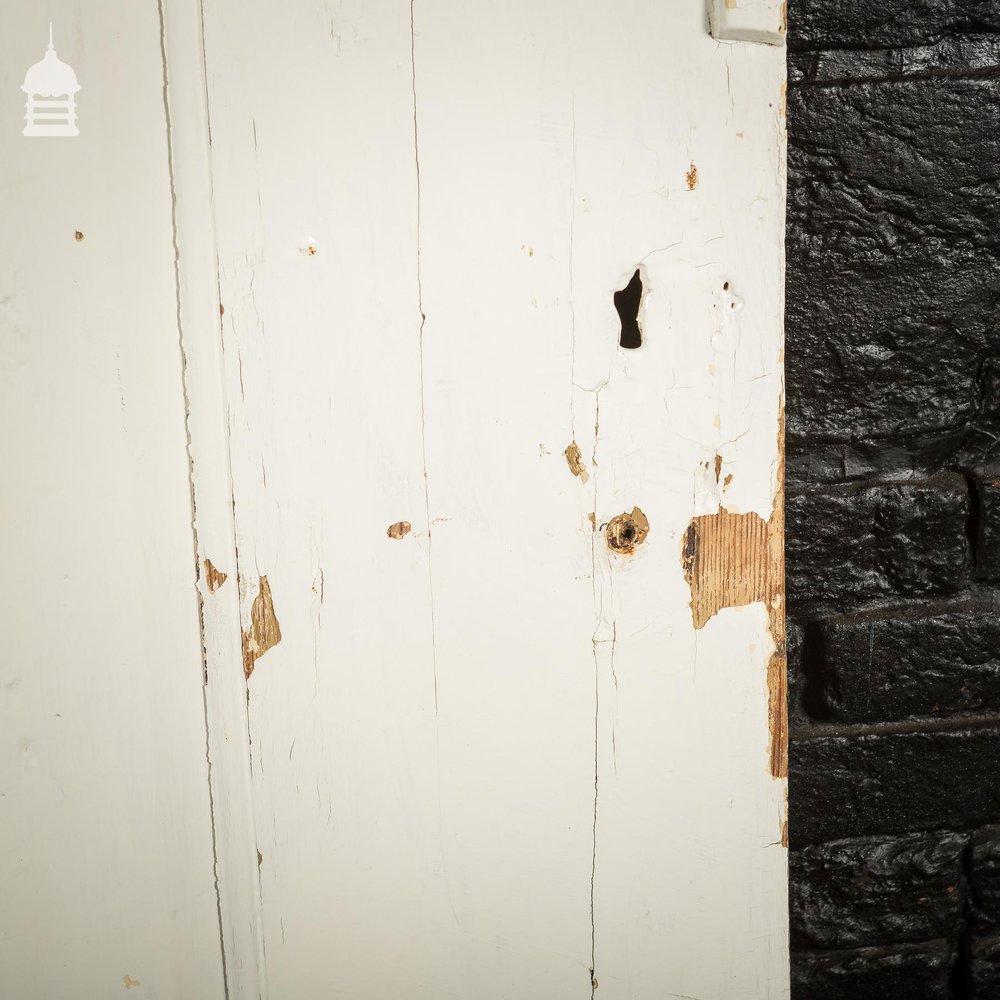 Georgian White Painted Pine Internal Ledged and Braced Internal Cottage Door