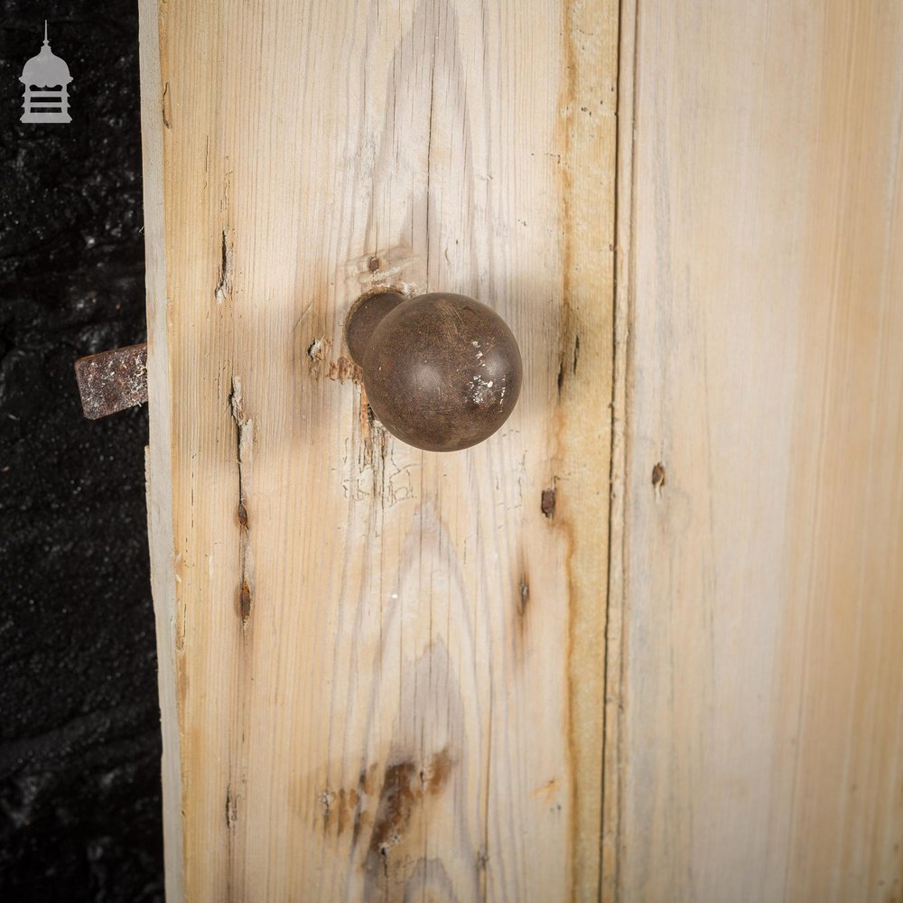 19th C Pine Beadboard Ledged and Braced Internal Cottage Door