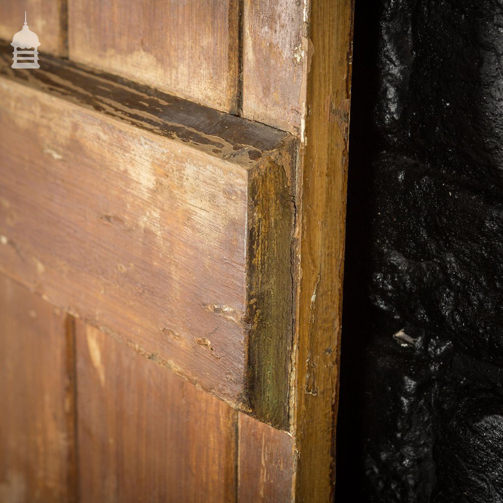 19th C Painted Pine Ledged and Braced Internal Cottage Door